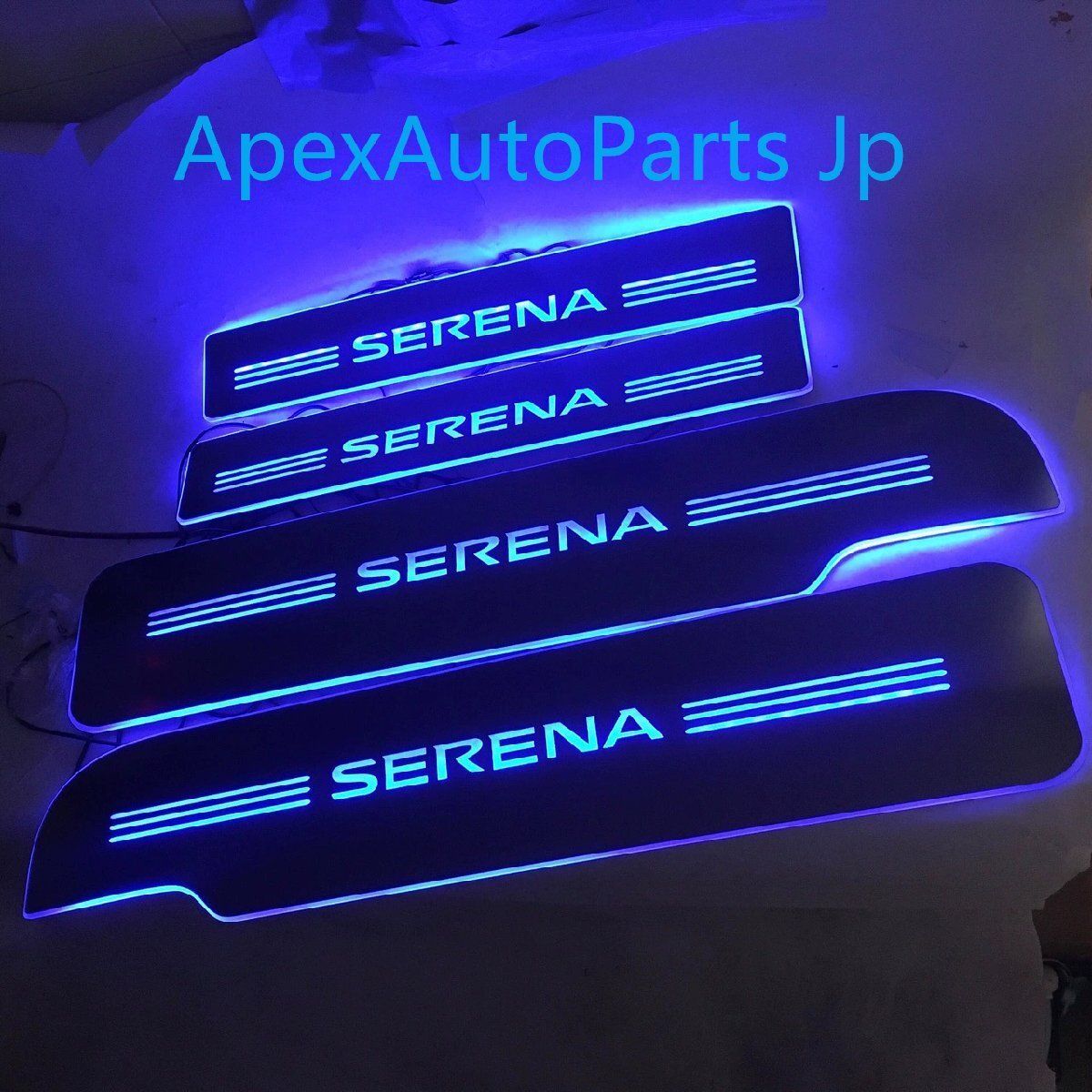 日産セレナ 流光ダイナミックLEDサイルステップ 7色チェンジイルミネーション ウェルカムステップ 4Pセット