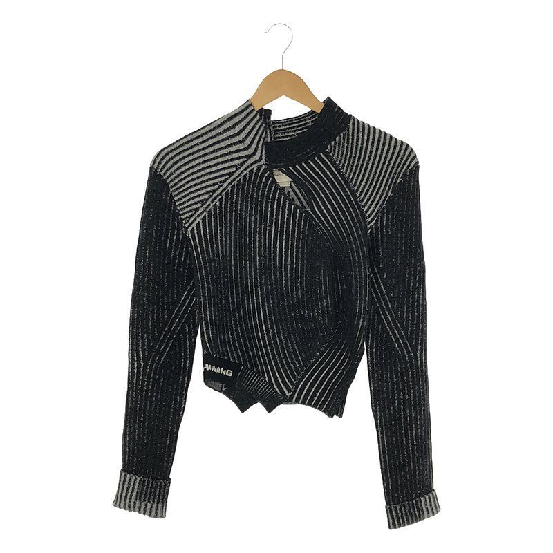 FenG CHen WANG / フェンチェン•ワン | LONG SLEEVE RIBBED KNIT ニット | M | ブラック/ホワイト | レディース Feng Chen Wang（フェン・チェン・ワン）の「LONG SLEEVE RIBBED KNIT