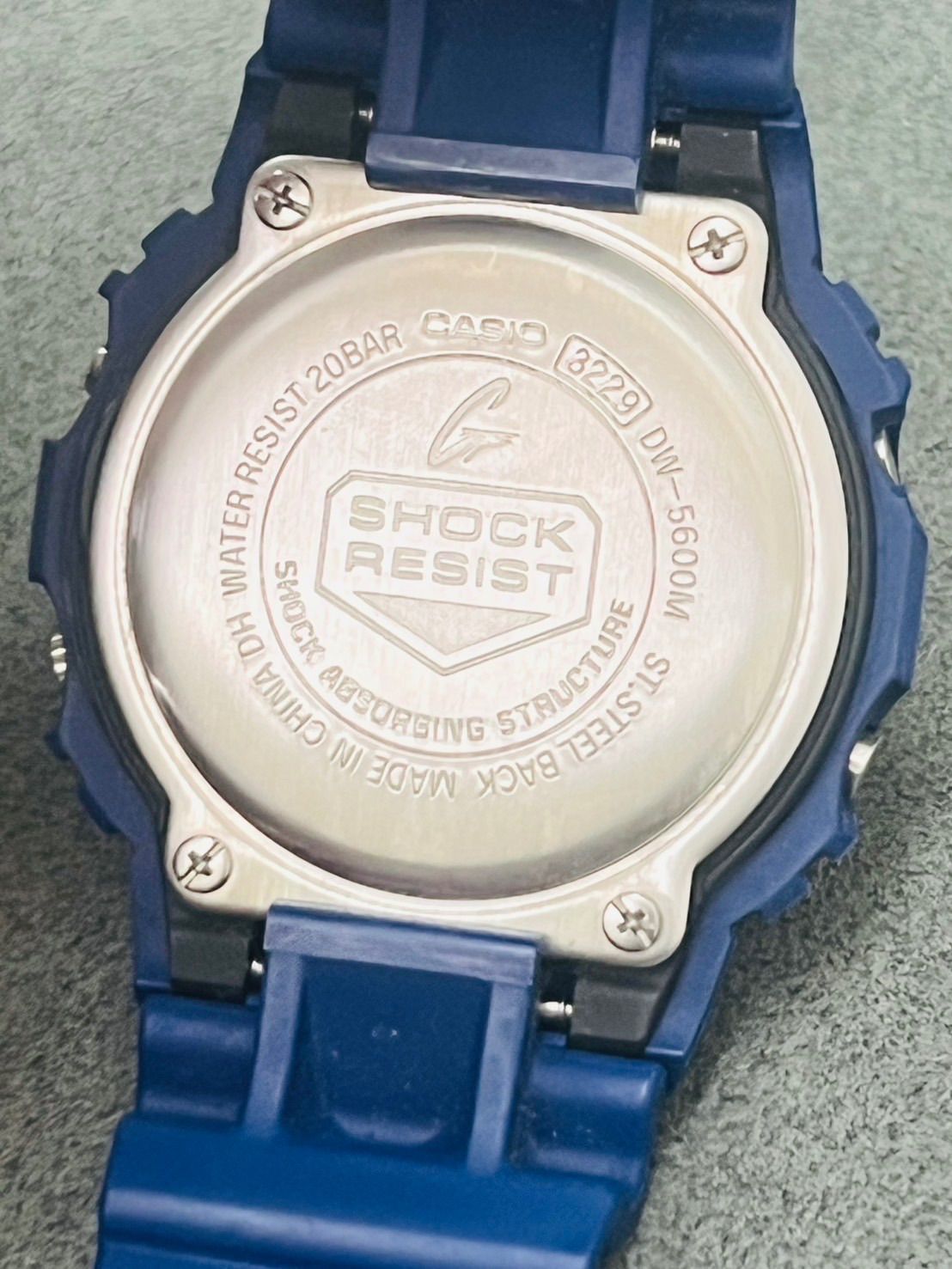 【電池交換済】G-SHOCK スクエアケース ネイビー DW-5600M-2JF 電池交換済】G-SHOCK G-ショック スクエアケース ネイビー DW