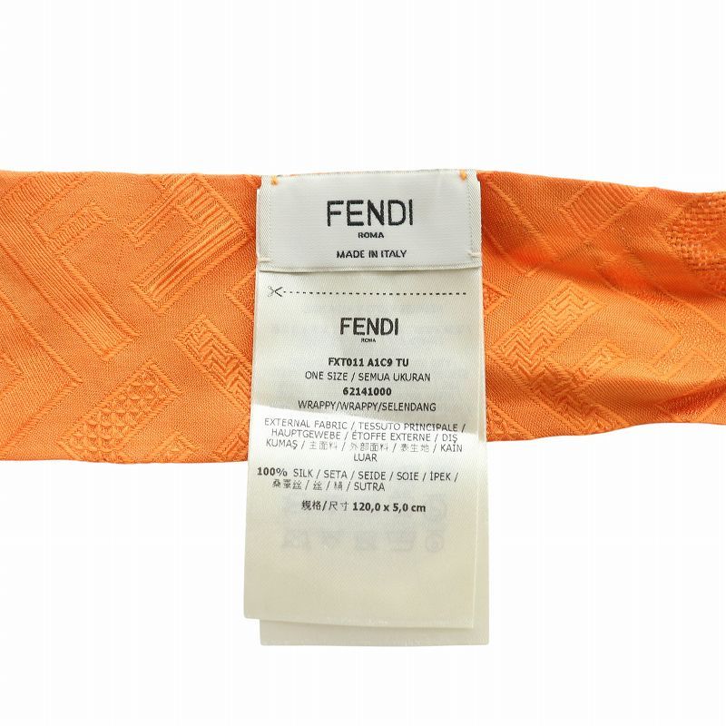 FENDI フェンディ　ラッピー　スカーフ　オレンジ 楽天市場】フェンディ FENDI ラッピー バンドスカーフ FXT011