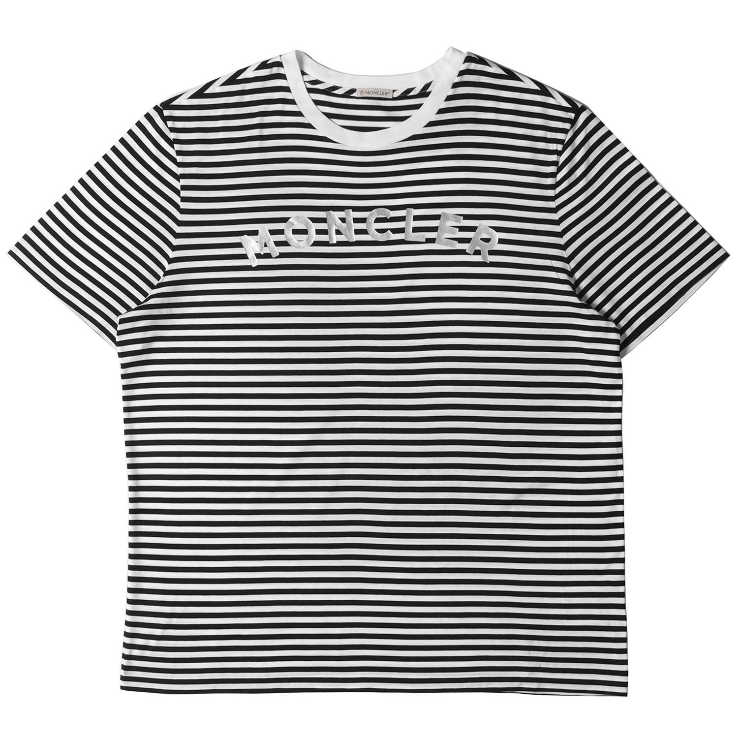 美品 MONCLER モンクレール Tシャツ サイズ:XL 21SS 銀箔ロゴ プリント