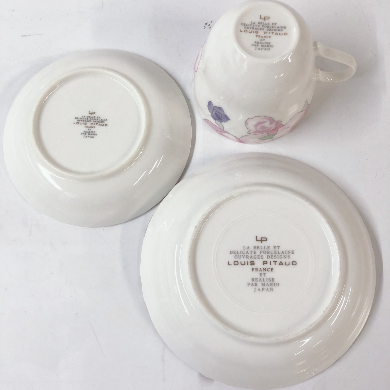ルイピトー LOUIS PITAUD FRANCE カップ＆ソーサー＆ケーキ皿 5客