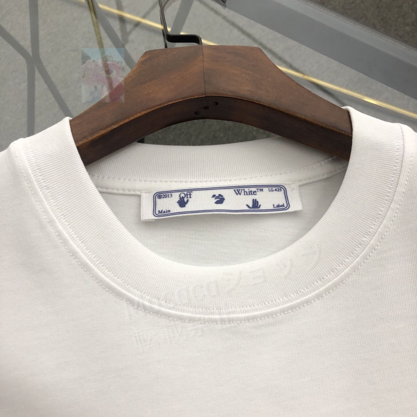 White ストリートクールアルファベットロゴプリント半袖Tシャツ男女同型