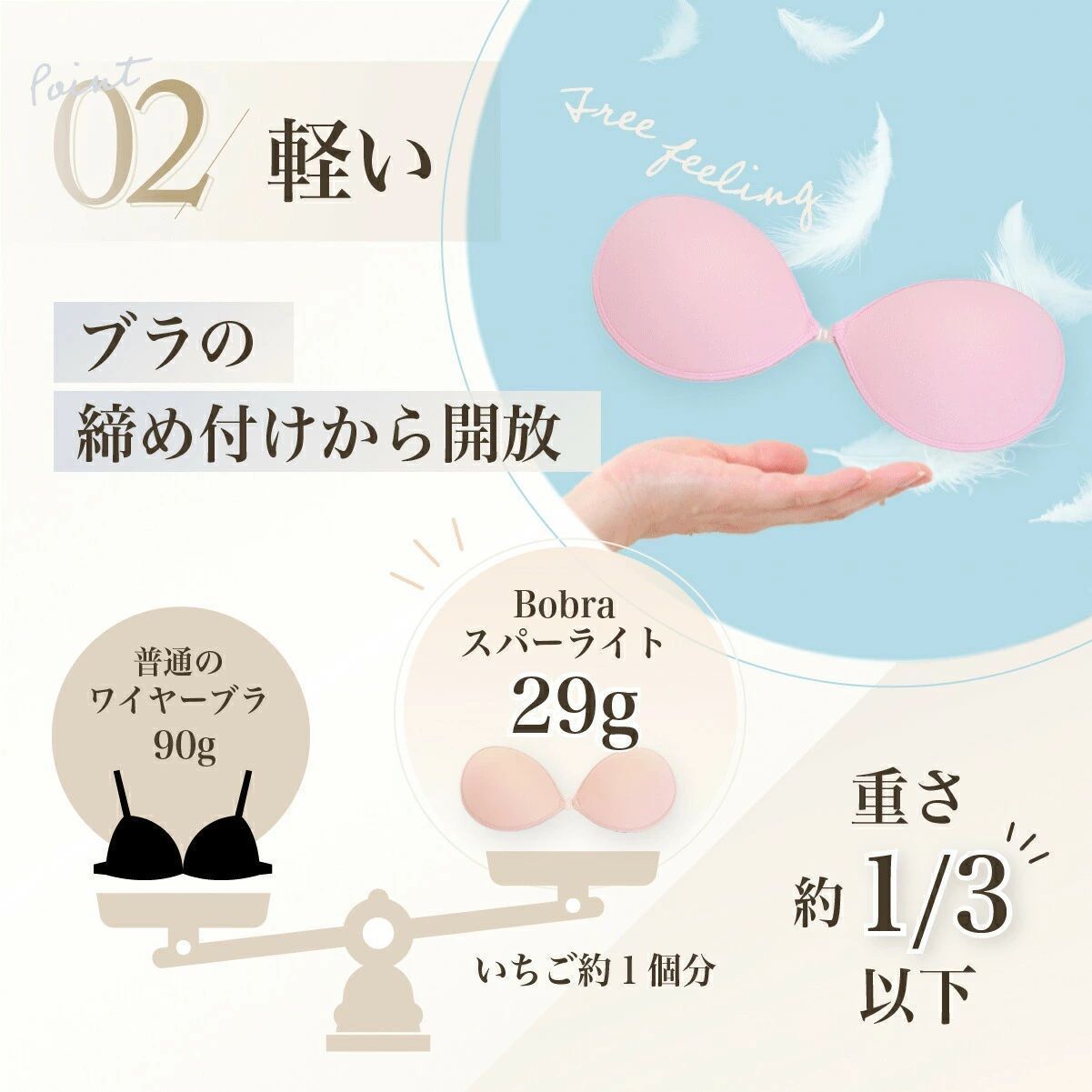 新品・即日発送】蒸れないBobraスーパーライト ヌーブラ ソープ