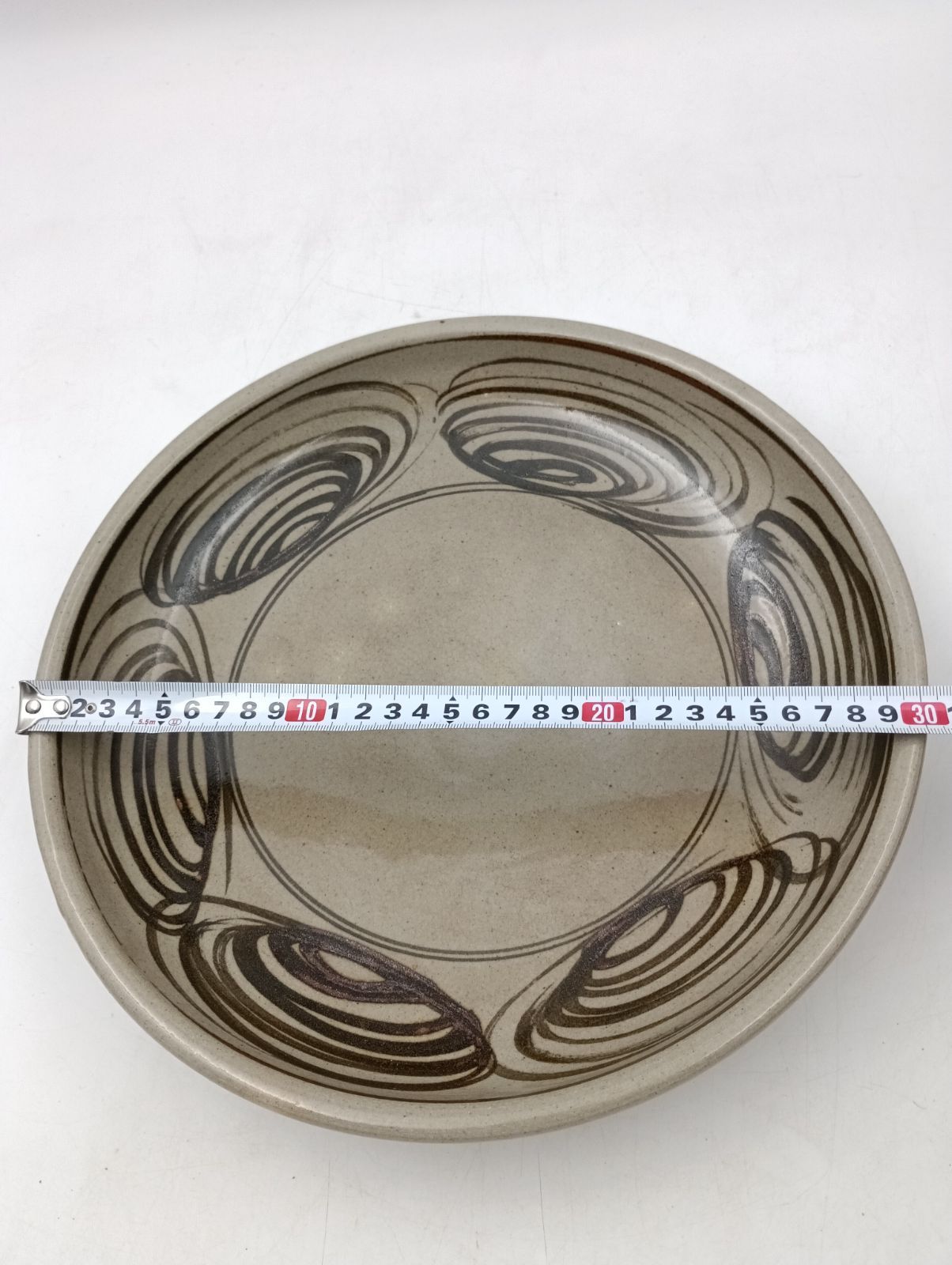骨董品　大皿 骨董・美品】大日本九谷造 赤絵 高砂図 飾り皿/大皿/径40cm弱