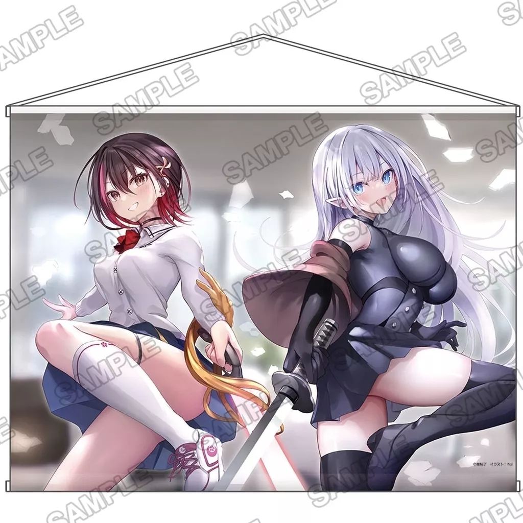 中古】タペストリー 月檻桜＆師匠 MFたぺJEX WスエードB2