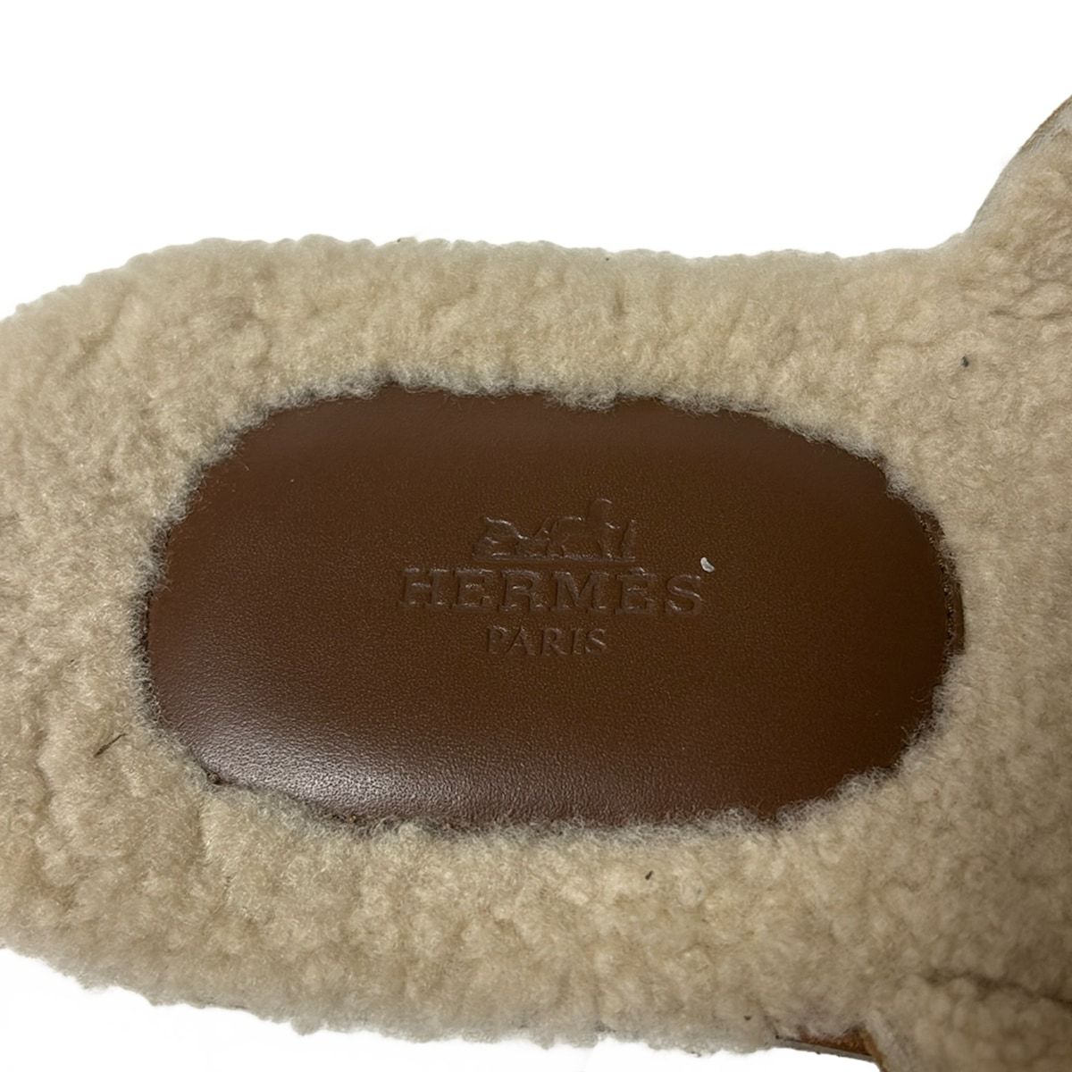 HERMES エルメス サンダル 41 レディース - ライトブラウン ムートン KIN-KAAI_COM