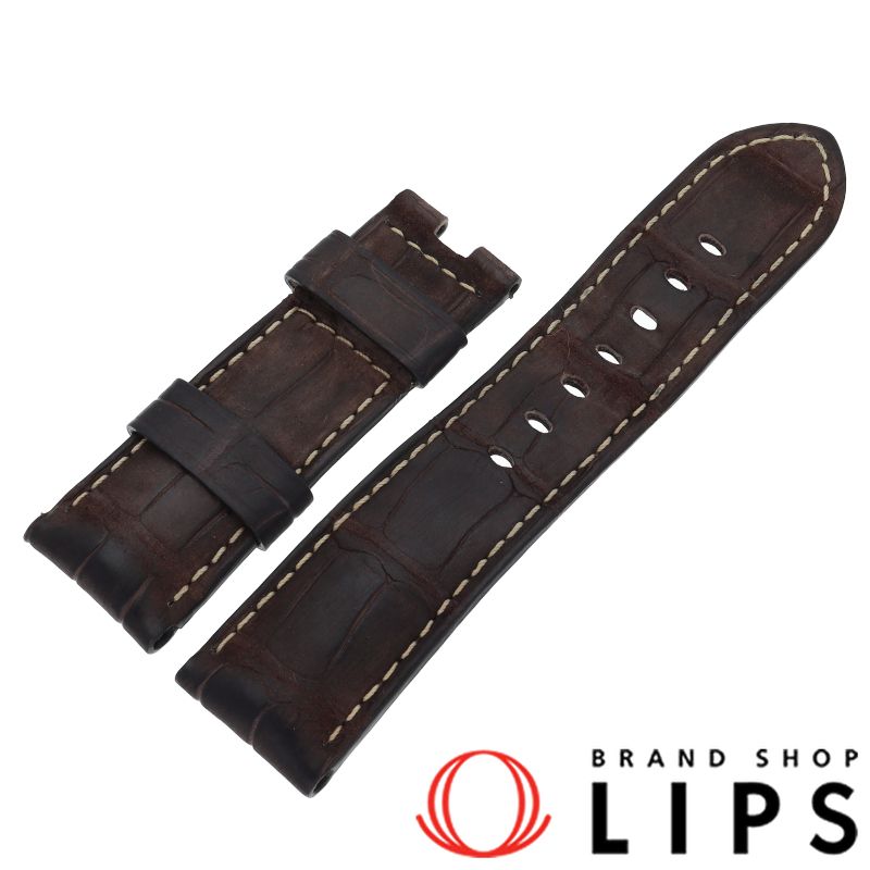 純正パネライ アリゲーターベルト ネイビー 24mm 純正パネライ