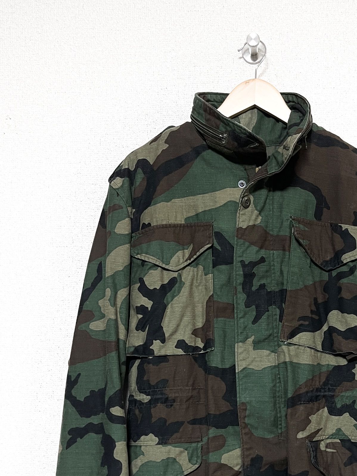 ミリタリー】80s M-65 ウッドランドカモ フィールドジャケット S-R