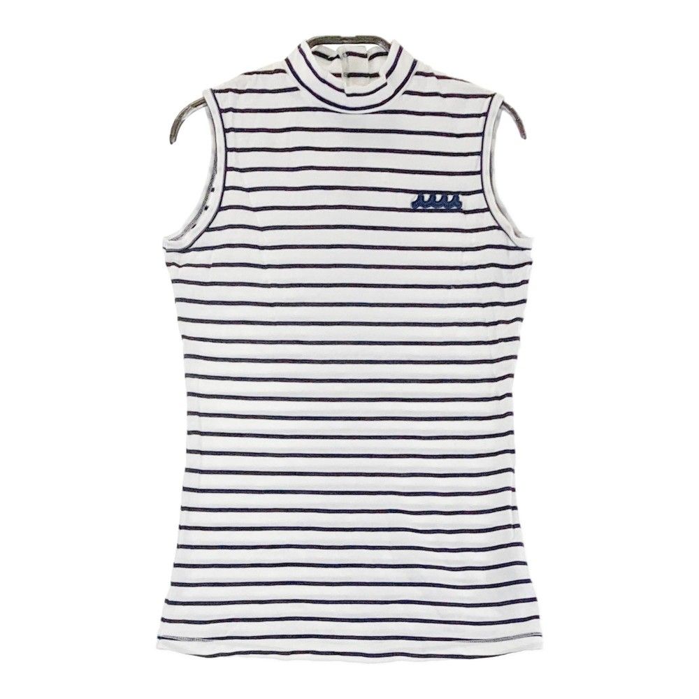 【新品未使用】muta marineボーダー モックネックスリーブレスシャツ M 新品未使用】muta marineボーダー モックネックスリーブレス