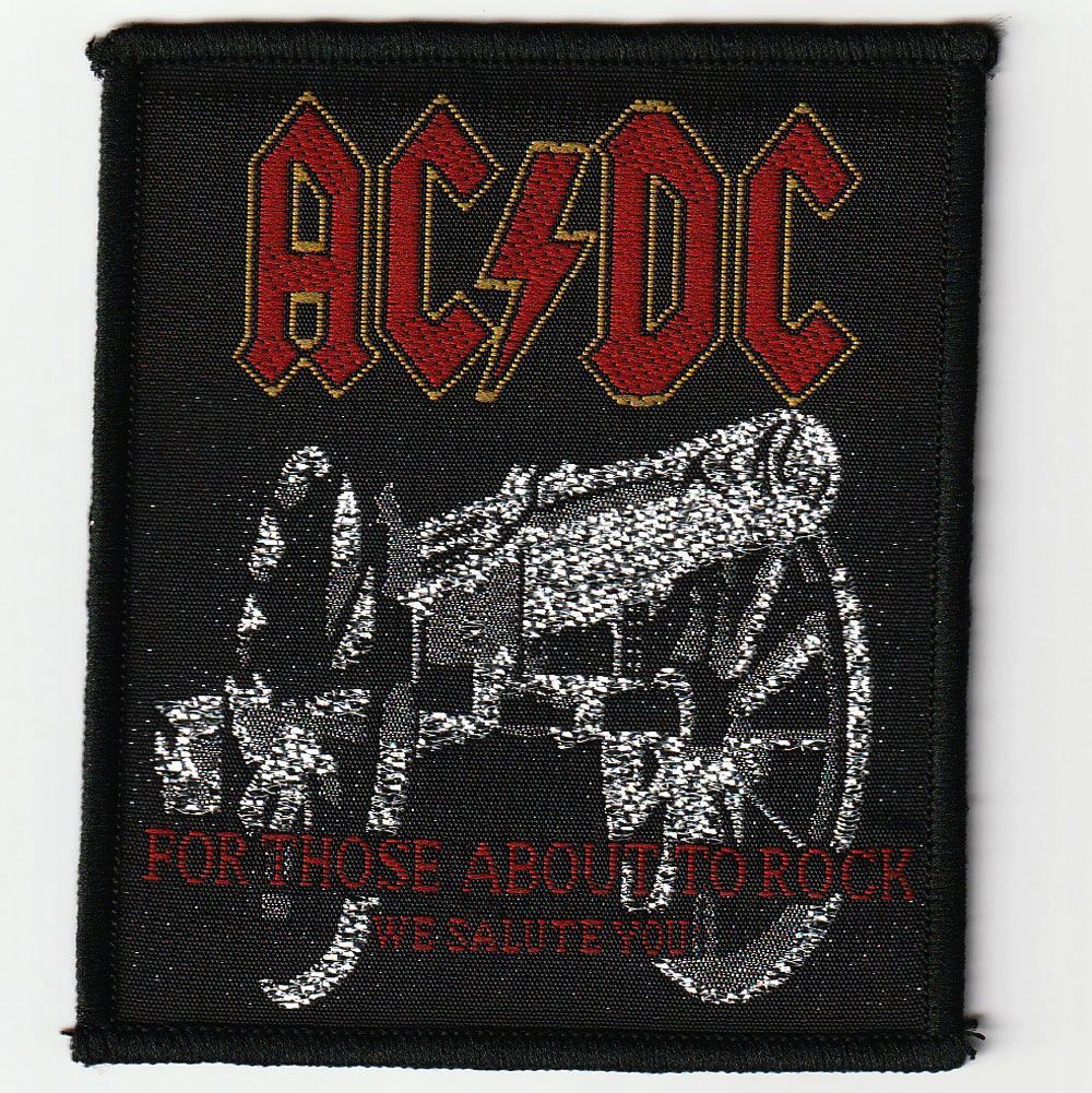 オフィシャル バンドワッペン AC/DC For those about to Rock ブラック 黒 - メルカリ