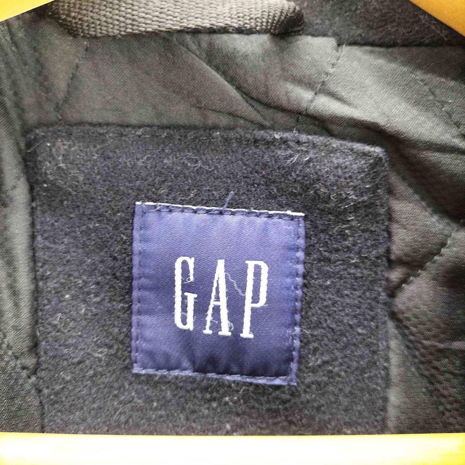 90s OLD GAP ジップ ウールジャケット ブラック キルティング 90's old GAP wool zip-up jacket | sui & shara