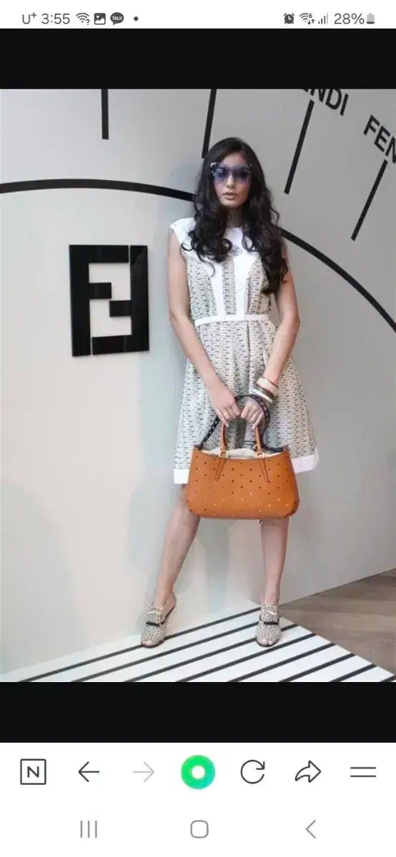FENDI フェンディ 40 バイ ノースリーブ ワンピース