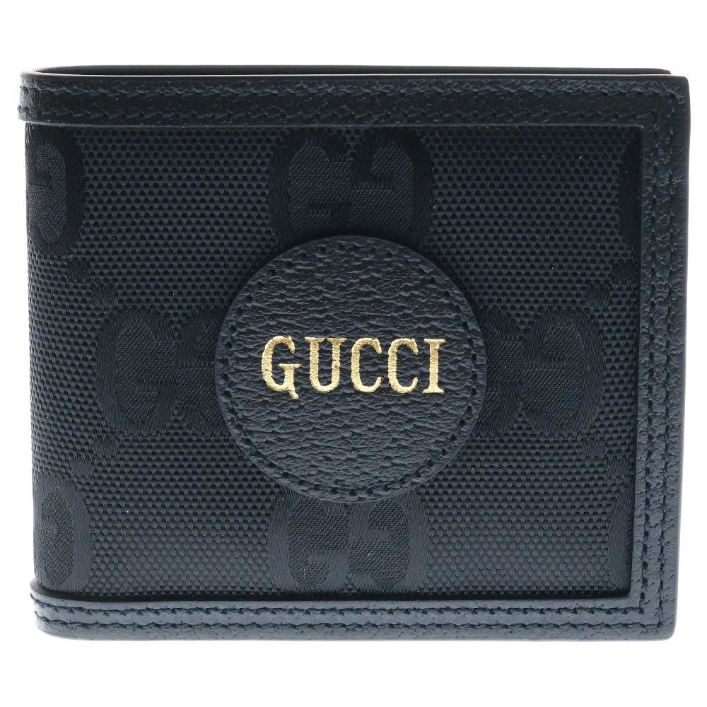 【未使用級】グッチ 二つ折り財布 オフザグリッド 625574 ブラック 黒 GUCCI (グッチ) オフザグリット二つ折り 財布ウォレット