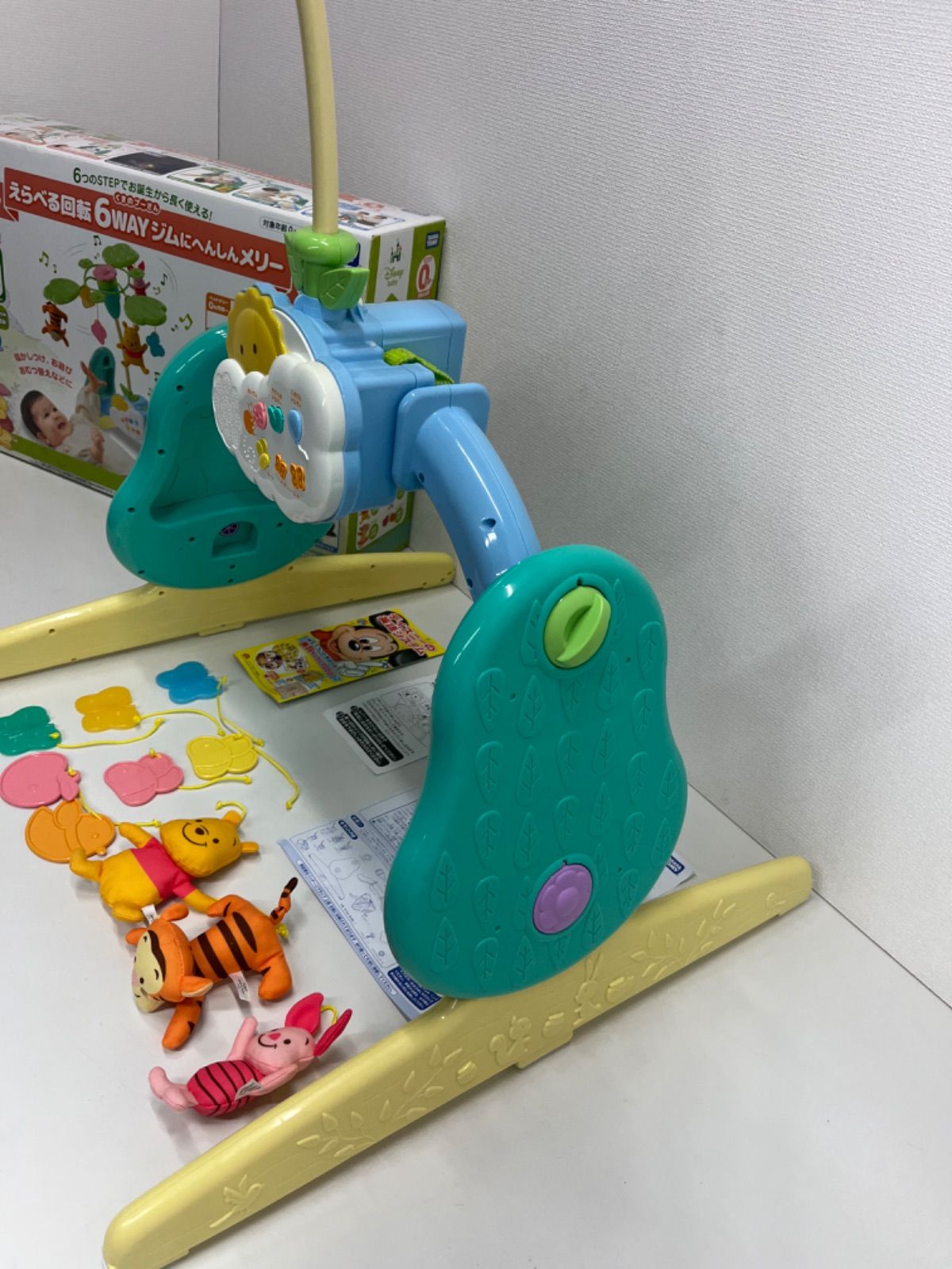 【箱付き美品】くまのプーさん えらべる回転6WAY　ジムにへんしんメリー タカラトミー（TAKARA TOMY） えらべる回転 6WAY ジムにへんしんメリー