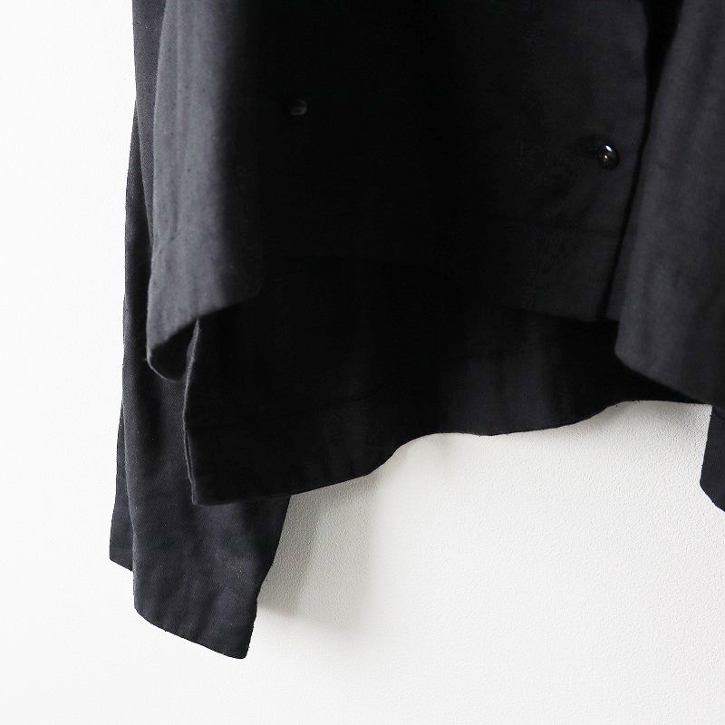 ミホウメザワ miho umezawa SILK LINEN TWILL open collared jacket