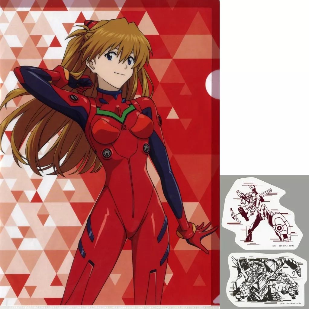 中古】クリアファイル 式波・アスカ・ラングレー/プラグスーツ