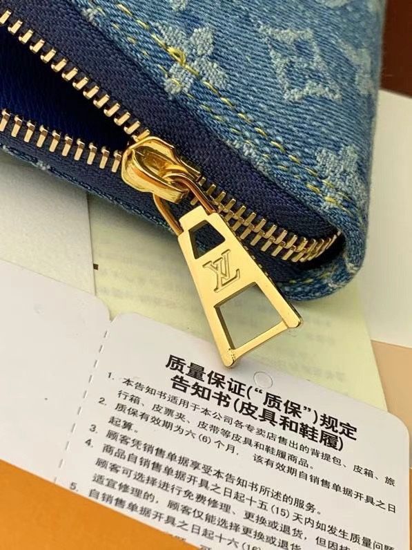 美品/真贋済✨ ルイヴィトン　モノグラム　デニム　ジッピーウォレット　ラウンド 美品/真贋済✨ ルイヴィトン モノグラム デニム ジッピー