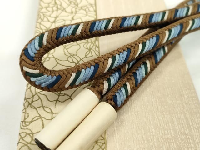 平和屋本店■極上　有職組紐道明　帯締め　奈良組　宮内庁御用　国立博物館御用　東京芸術大学御用　逸品　未使用　CXAA0561s5 平和屋本店□極上 有職組紐道明 帯締め 奈良組 宮内庁御用 国立博物館