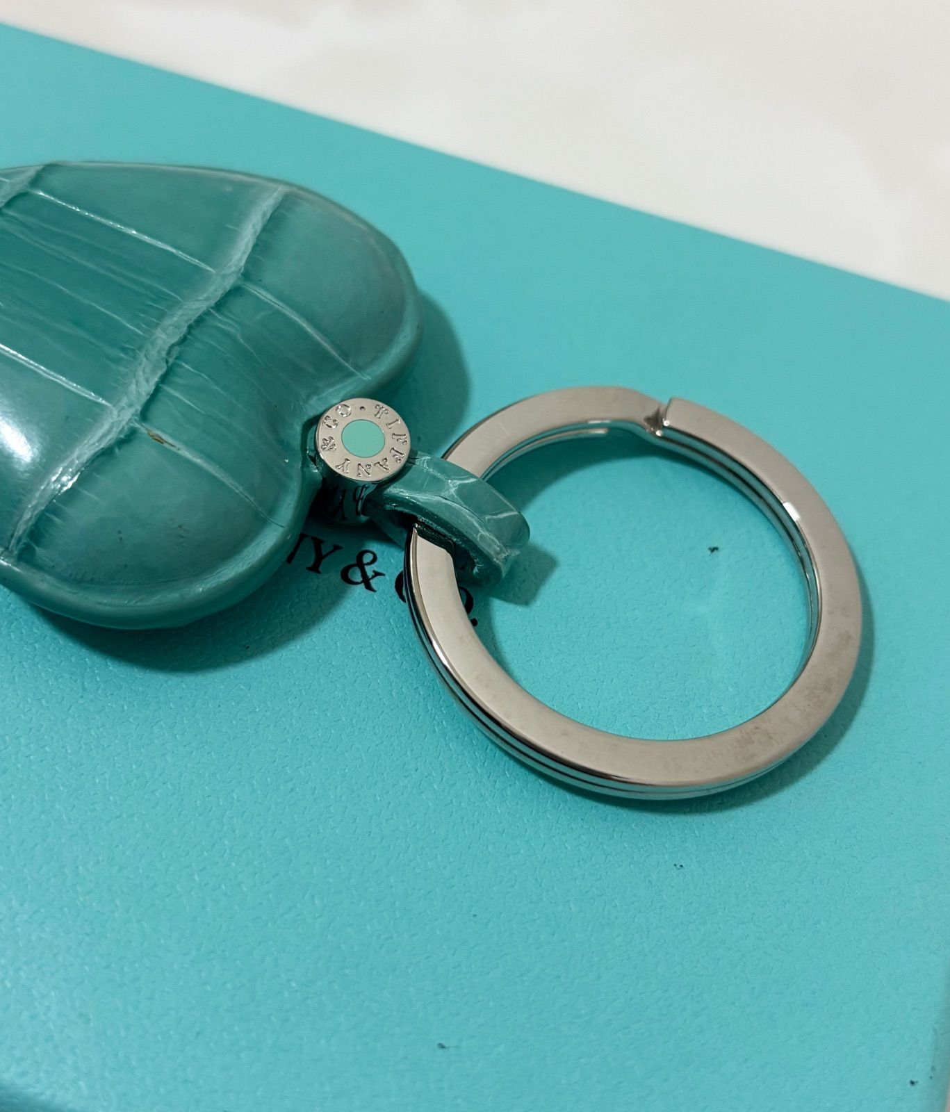 Tiffany&Co. ティファニー キーリング チャーム クロコダイル レザー Tiffany&Co. ティファニー キーリング チャーム クロコダイル