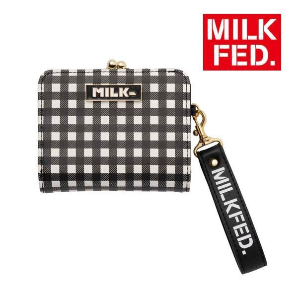 財布 レディース ミルクフェド MILKFED CHECKERED BI-FOLD WALLET