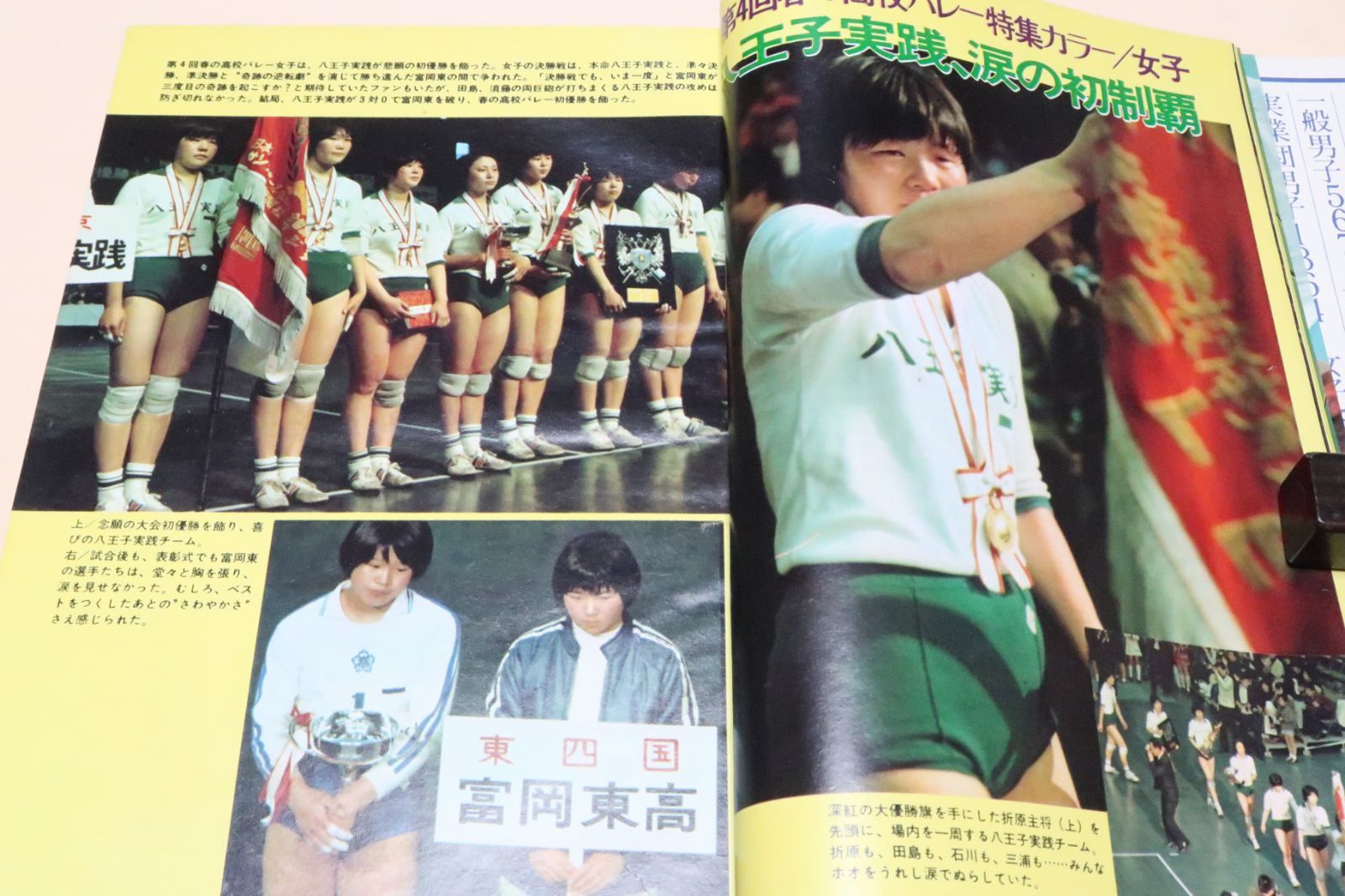 月刊バレーボール昭和52年5月16日女子高校就実八王子実践前田悦智子他女子バレー超ハイレグブルマ 月刊バレーボール　1980年5月号　全日本女子　全日本男子　春高バレー