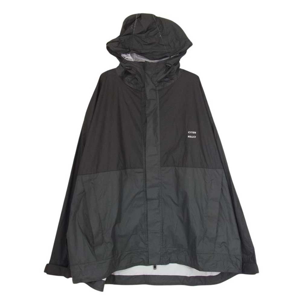 【極美品】シテン ヒュージマウンテンパーカー ブラック オーバーサイズ シテン CITEN huge mountain parka ロゴ刺繍 ヒュージ