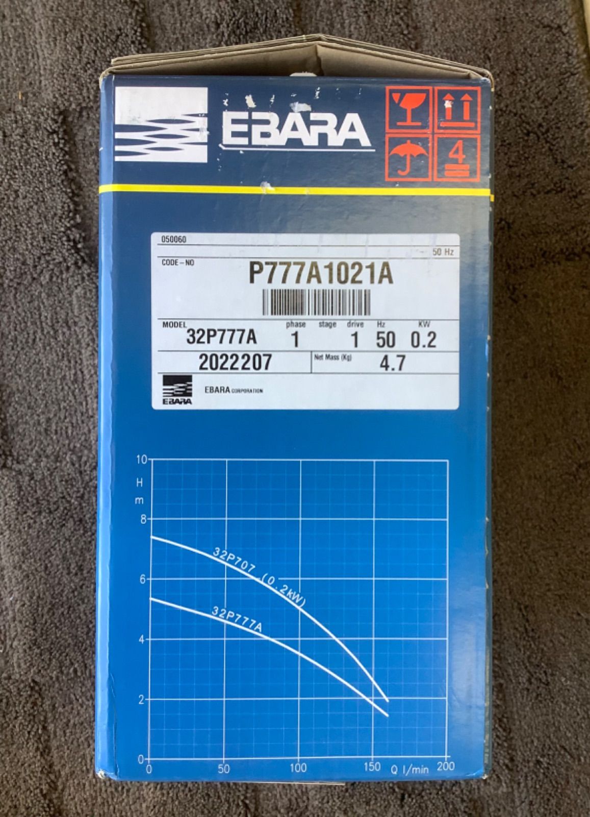 エバラ ステンレス製水中ポンプ 32P777A 50Hz - メルカリ エバラ ステンレス製水中ポンプ 32P777A 50Hz - メルカリ