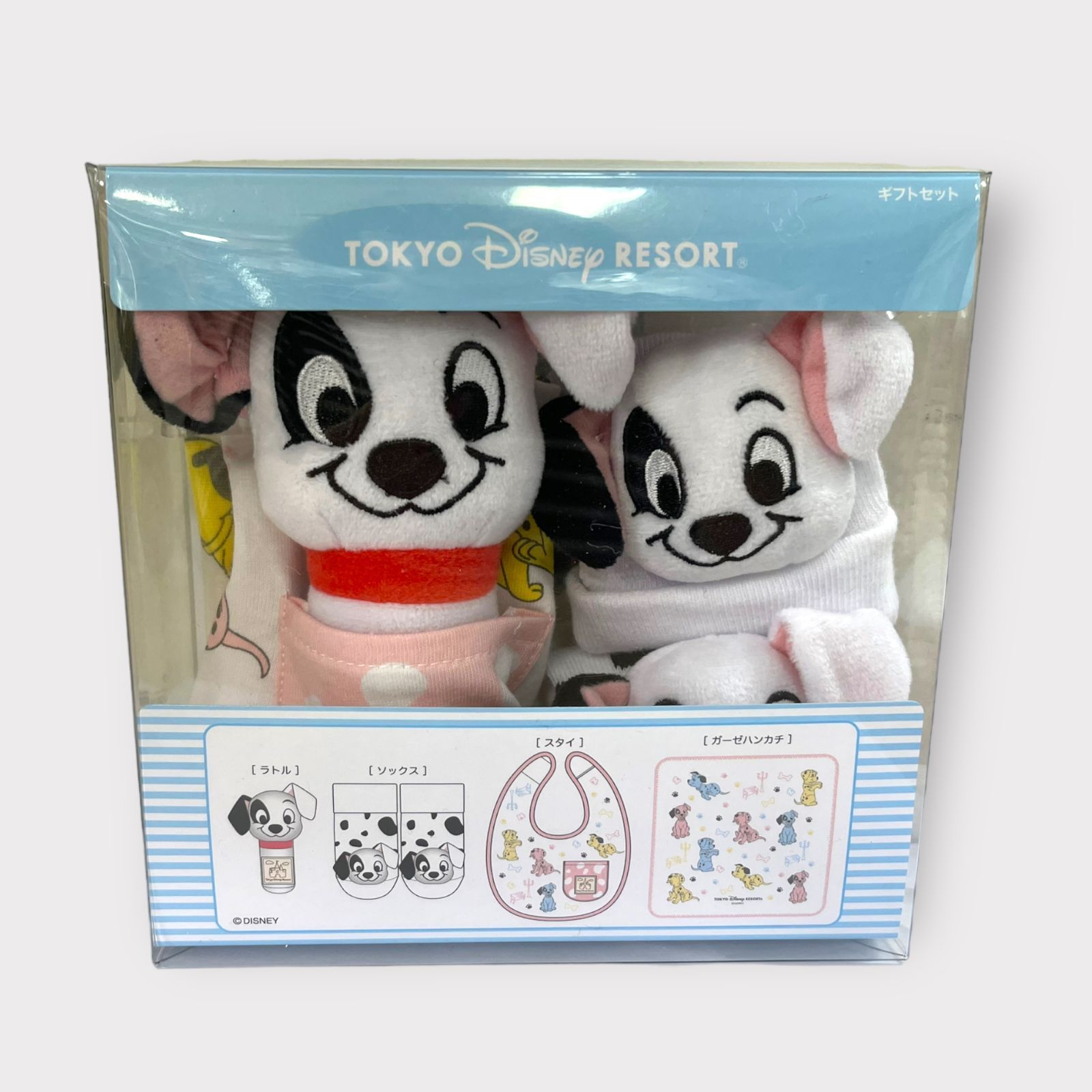 ディズニー ベビー用品 セット 101匹わんちゃん ラトル＆ソックス＆スタイ＆ガーゼハンカチ