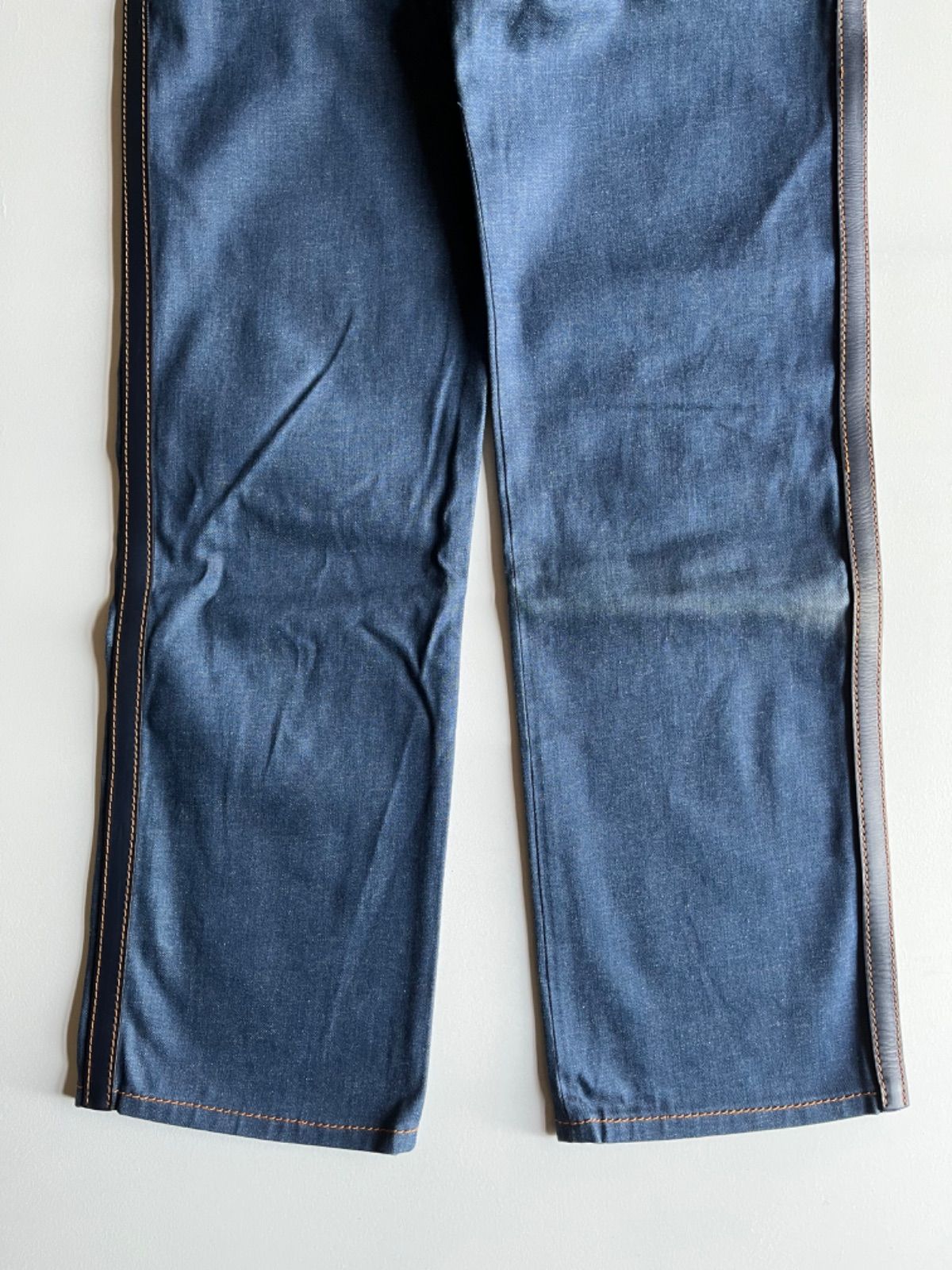 PRADA SS2015 Leather Stitch Jeans