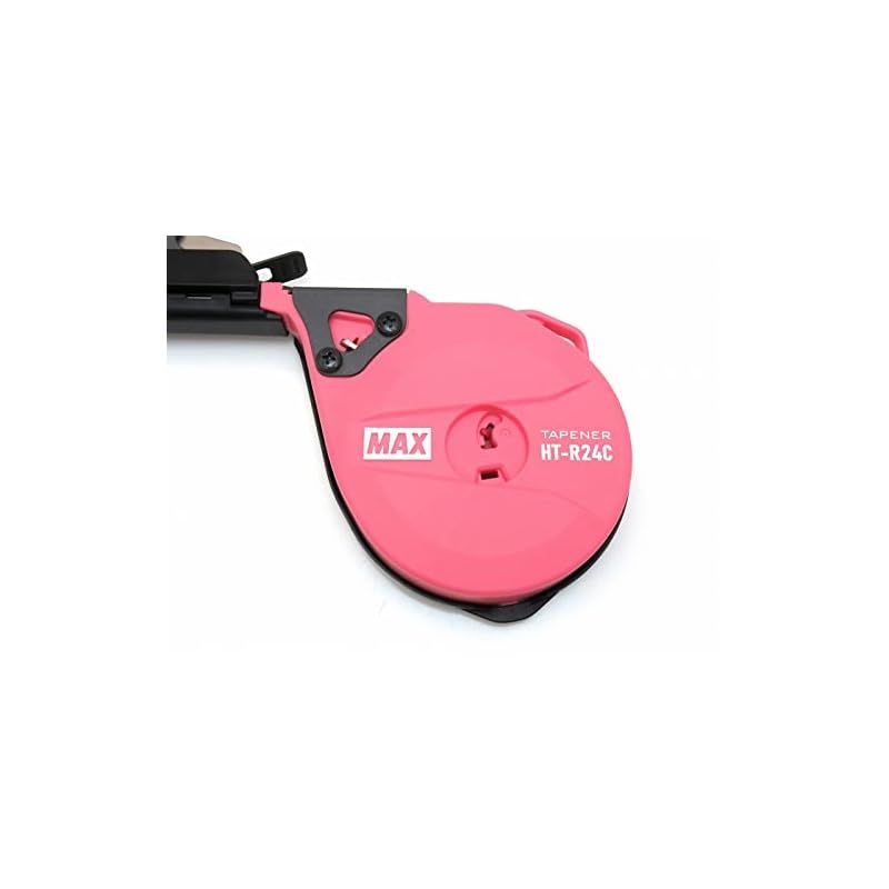 マックス 園芸用 誘引結束機 楽らくテープナー スリムタイプ HT-R24C 園芸 誘引 結束 ピンク 0