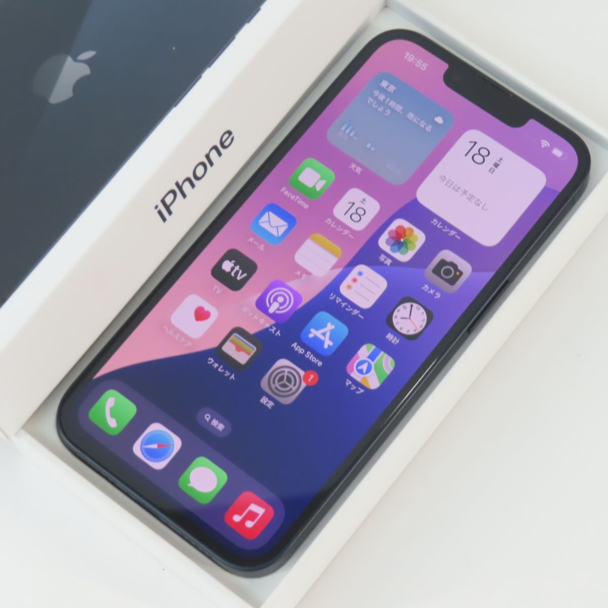 SIMフリー iPhone 13 128GB MLNC3J A ミッドナイト バッテリー最大容量96％ 利用○