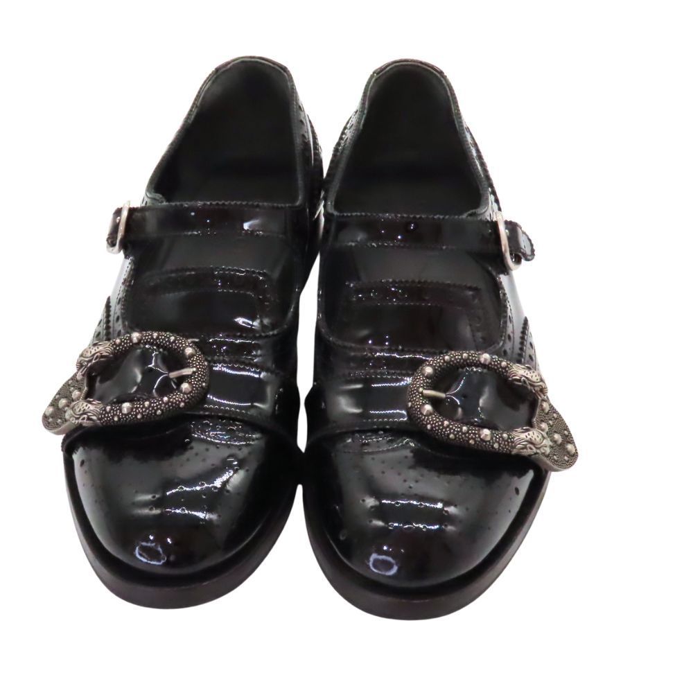 GUCCI エナメルレザー ドレスシューズ 黒 GUCCI エナメルレザー ドレスシューズ 黒
