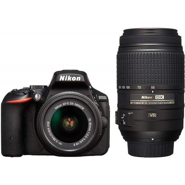 ☆美品 SDカードつき☆ Nikon D5500 カメラ レンズキット ニコン Nikon D5500 望遠レンズセット Wi-Fi搭載 新品SDカード