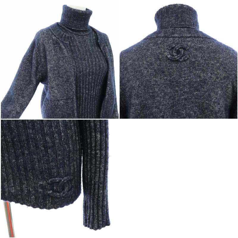 シャネル CHANEL 12A カシミヤ シルク ココマーク アンサンブル ニット