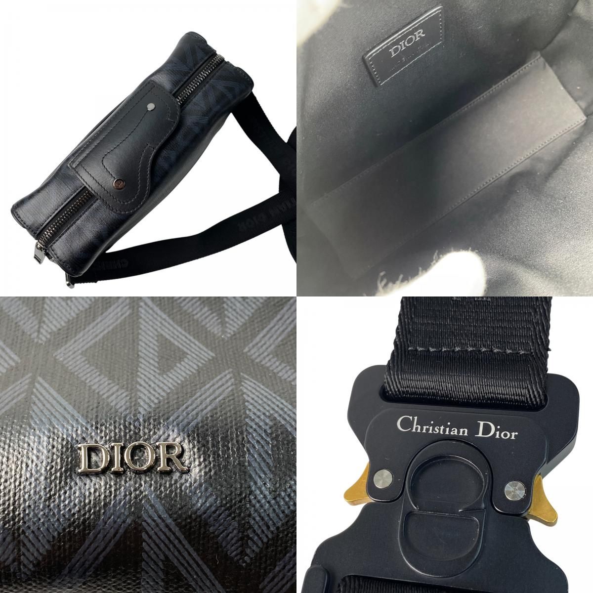 未使用 Dior ディオール メンズ ランゴ22 CDダイヤモンド カメラバッグ