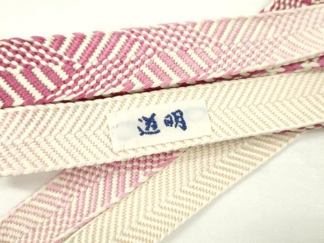平和屋本店■極上　有職組紐道明　帯締め　笹浪組　つづれ錦　蘇芳　宮内庁御用　国立博物館御用 東京芸術大学御用 逸品 未使用 CXAA0514s5 平和屋本店□極上 有職組紐道明 帯締め 笹浪組 つづれ錦 蘇芳 宮内庁
