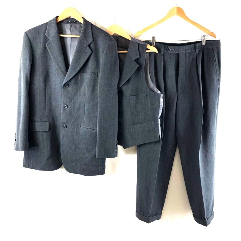 ドモン Domon スーツ 3点セット ジャケット ベスト パンツ シングル 