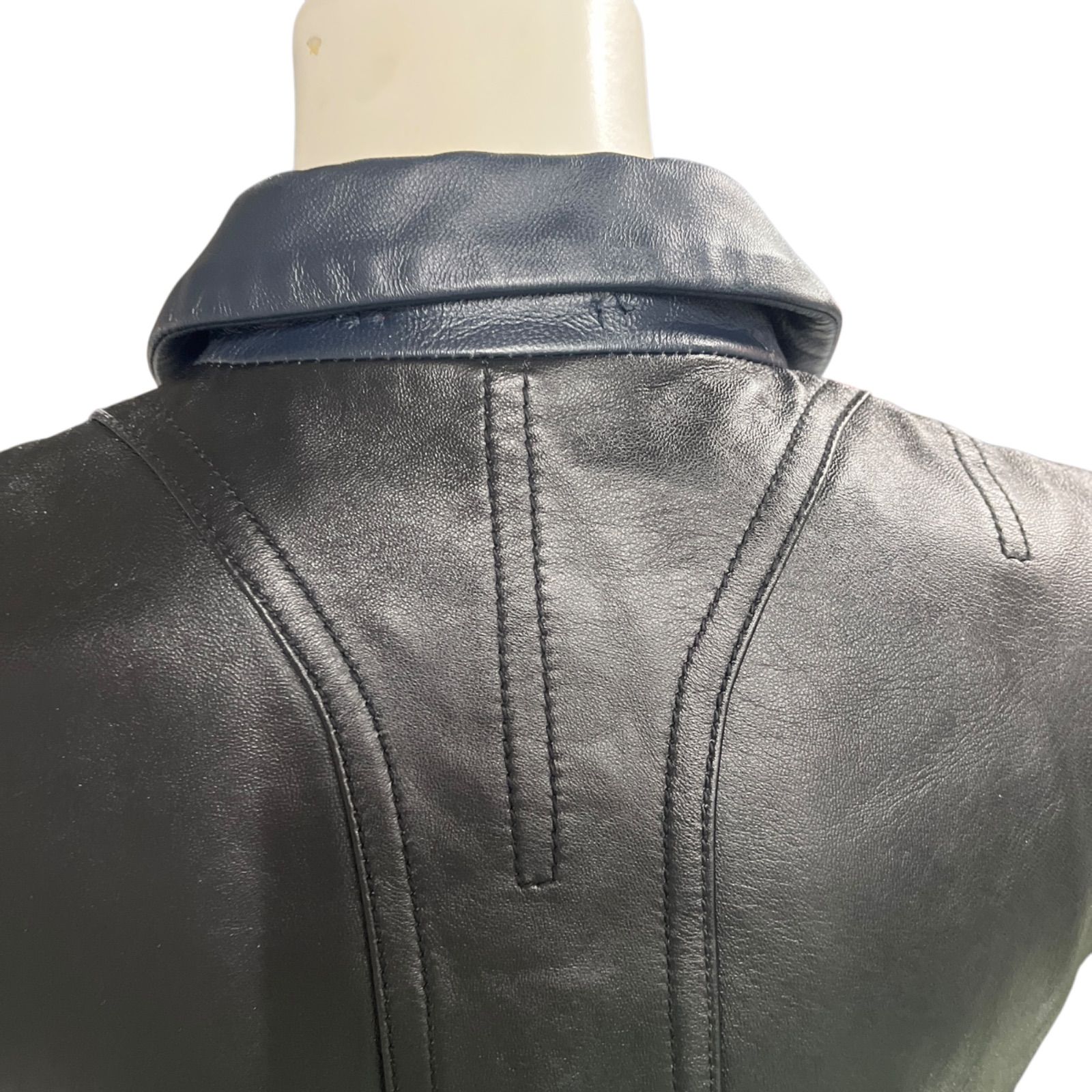 美品 ラブレス LOVELESS 羊革 ラムレザー リアルレザー ジャケット 36 