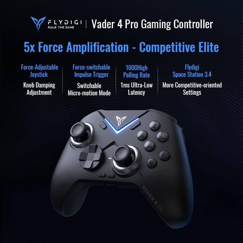 Flydigi Vader 4 PRO ゲームパッド コントローラー Wireless Game Controller PS4 Pro Nintendo Switch Wii U対応 力切替トリガー なRGBライティング 六軸制御機能 0 UP786_INFO