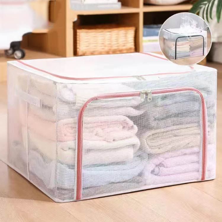 新品未使用 衣類収納 収納ボックス 折りたたみ 丈夫 透明窓 大容量66L 8個 楽天市場】衣類 収納 ボックス 収納ボックス 折りたたみ 透明
