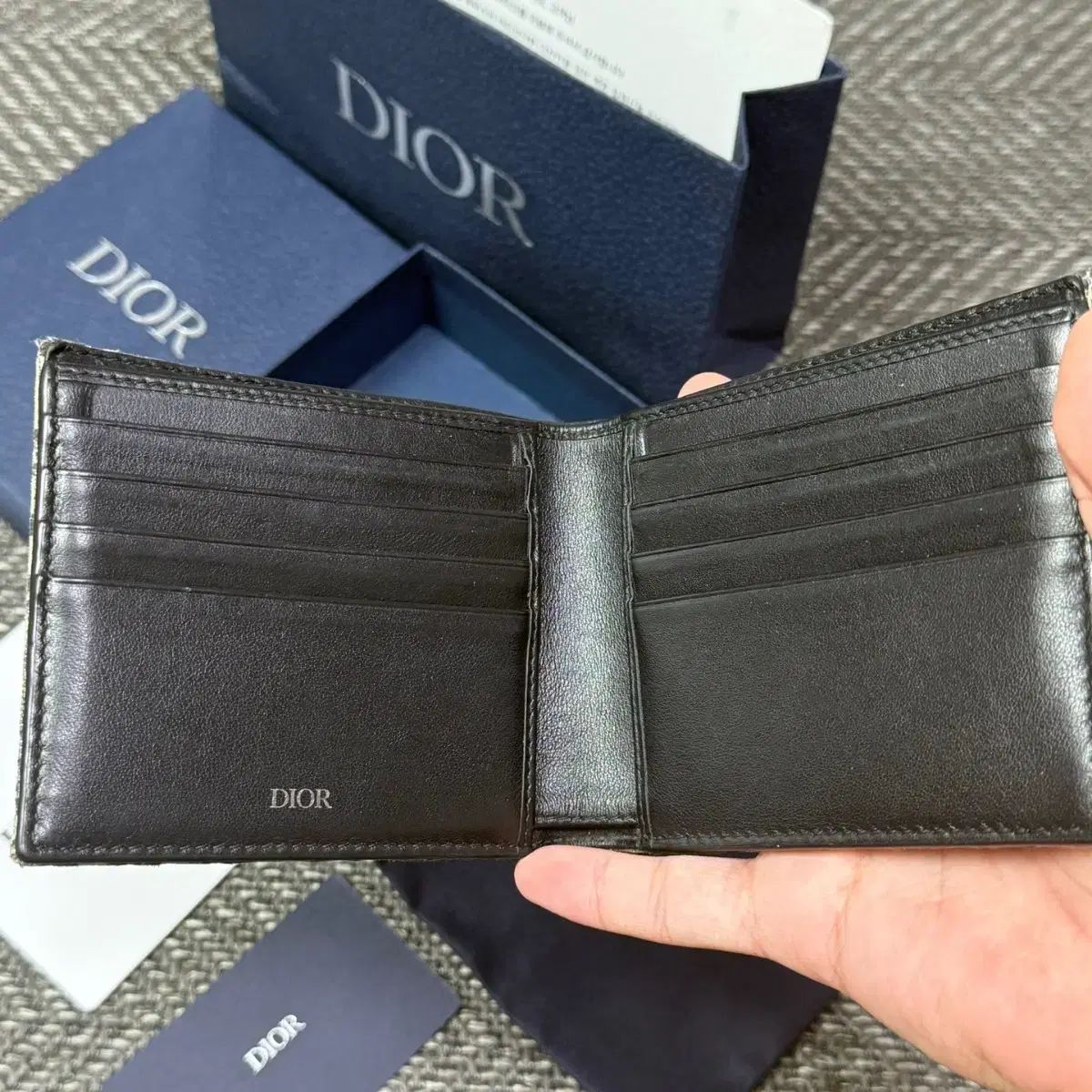 【付属品完備】ディオール　オブリーク　財布 正規品 Dior(ディオール) オブリーク 二つ折り財布 ／ 付属品