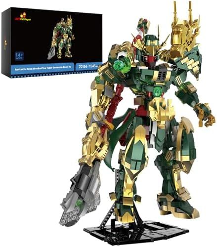 JMBricklayer メカロボット組み立てセット 大人用 ヒーローメカモデルキット 70156 メカアクションフィギュア 可動ジョイント付きディスプレイモデル メンズ ボーイズ 子供用 1 558個