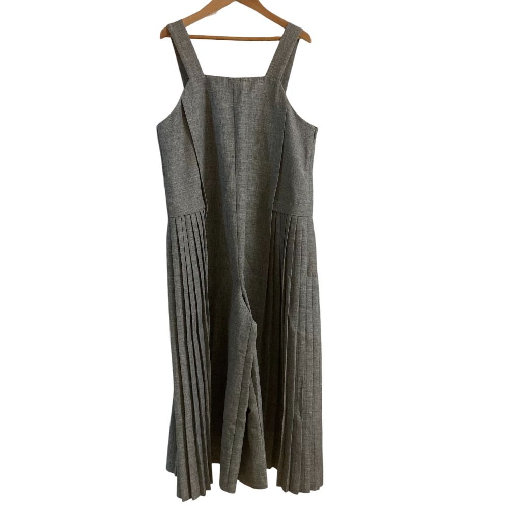 ATSURO TAYAMA アツロウタヤマ サイドプリーツ オールインワン オーバーオール サイズ36 グレー レディース 古着