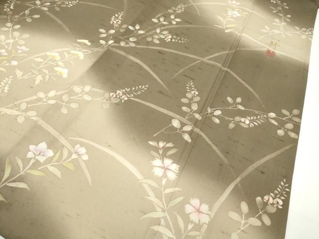 平和屋本店□極上 夏物 石川県指定無形文化財 夏牛首紬 白山工房 手織