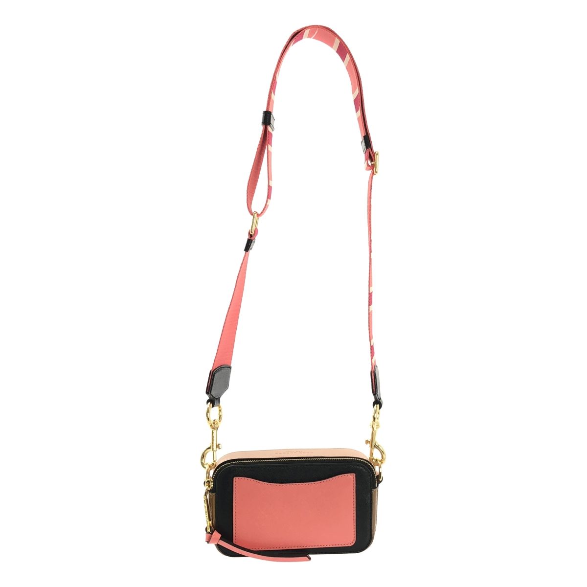 MARC JACOBS マークジェイコブス THE SNAPSHOT ザ スナップショット ロゴ ショルダーバッグ ブラック ピンク ブラウン レディース