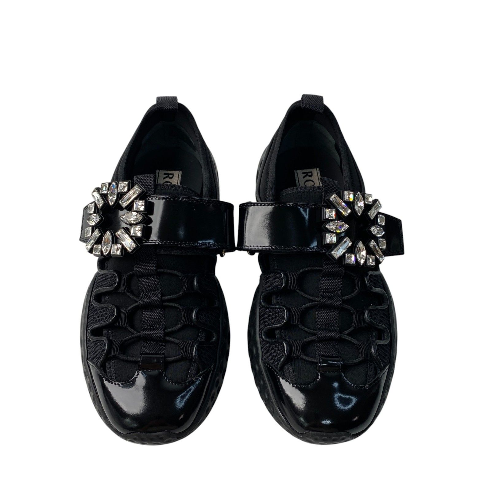 未使用 ロジェヴィヴィエ ヴィヴラン ライト トレッキー ファブリックスニーカー ブラック Woman ヴィヴ ラン ライト トレッキー ファブリック