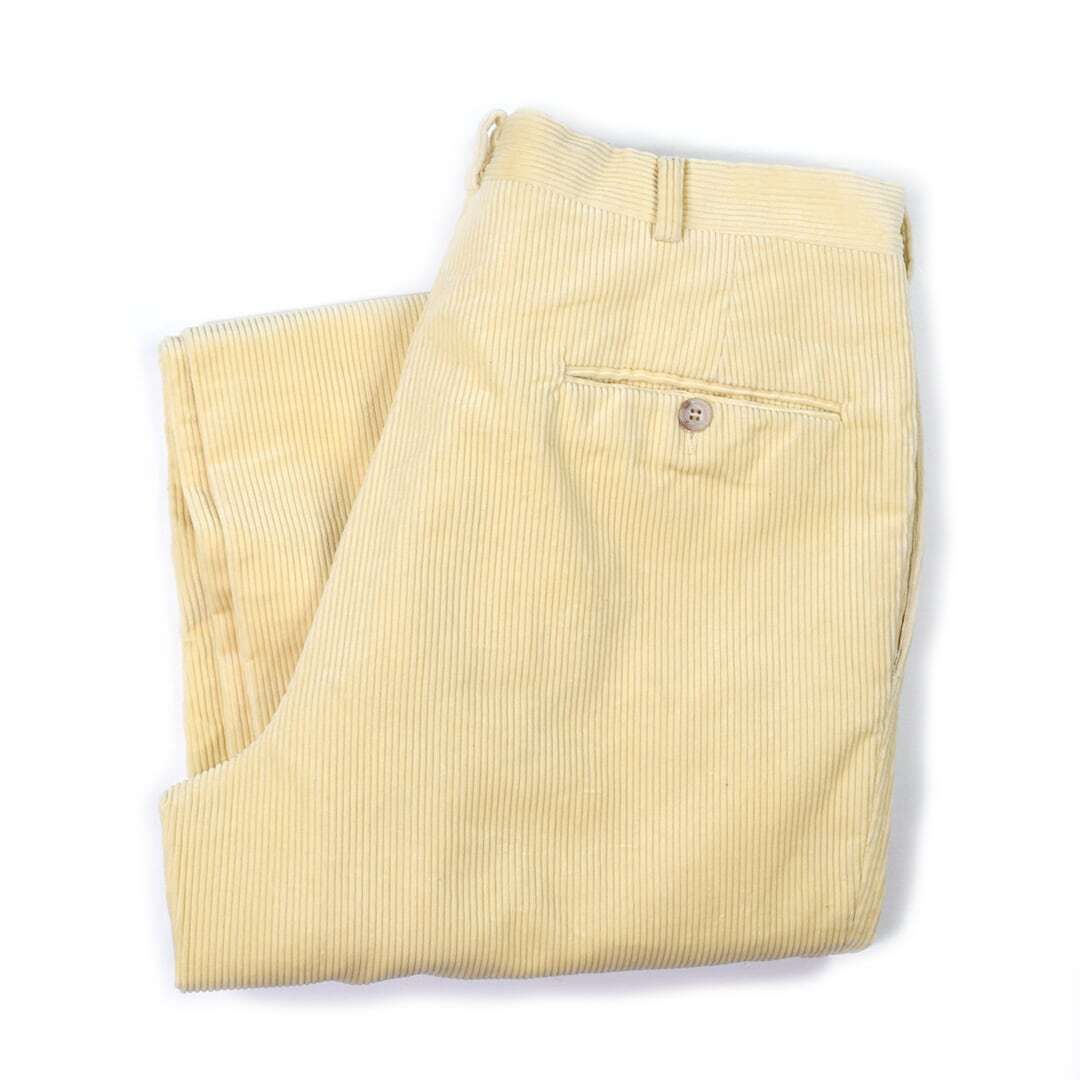 80s polo ralph lauren コーデュロイパンツ 80s ラルフローレン コーデュロイパンツ タロンジップ イエロー