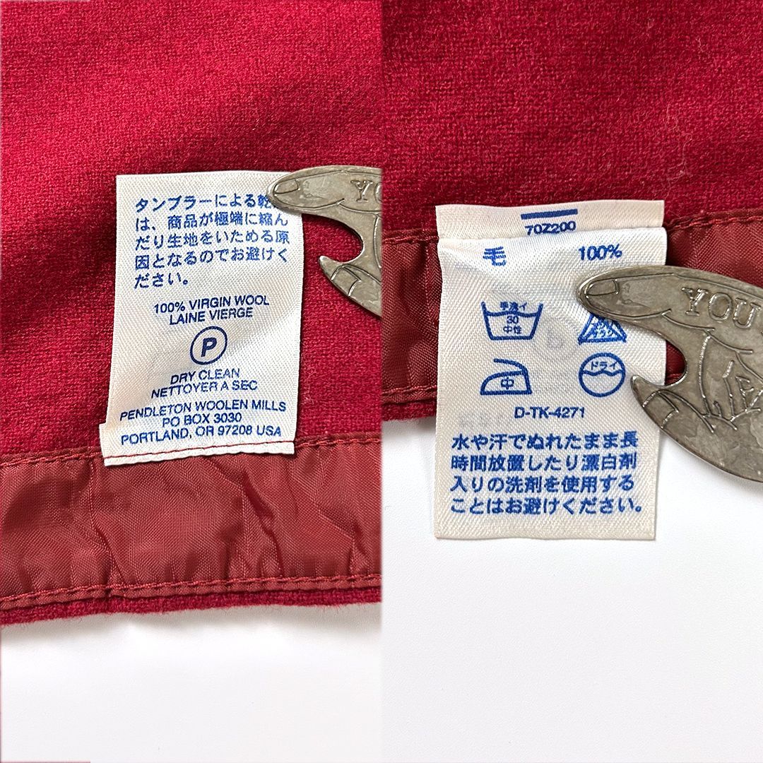 PENDLETON ペンドルトン ウールシャツ XL ワインレッド ボルドー USA製
