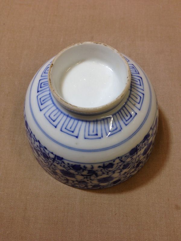 伊万里-花唐草向付 古伊万里 染付 花唐草 深皿 江戸時代 金